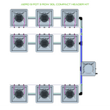 Alien Hydroponics AERO 9 Pot 3 Row Kit