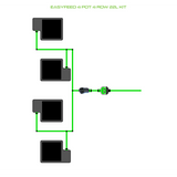 Alien Hydroponics EasyFeed 4 Pot 4 Row Kit