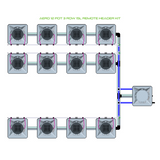 Alien Hydroponics AERO 12 Pot 3 Row Kit