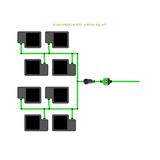 Alien Hydroponics EasyFeed 8 Pot 4 Row Kit
