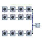 Alien Hydroponics AERO 12 Pot 3 Row Kit