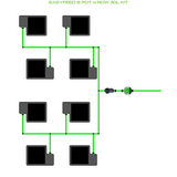 Alien Hydroponics EasyFeed 8 Pot 4 Row Kit