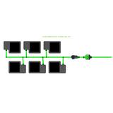Alien Hydroponics EasyFeed 6 Pot 2 Row Kit