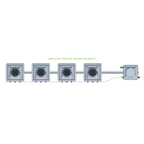 Alien Hydroponics AERO 4 Pot 1 Row Kit