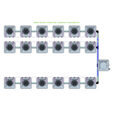 Alien Hydroponics AERO 18 Pot 3 Row Kit