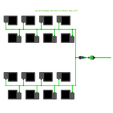 Alien Hydroponics EasyFeed 16 Pot 4 Row Kit