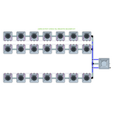 Alien Hydroponics AERO 21 Pot 3 Row Kit
