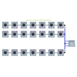 Alien Hydroponics AERO 21 Pot 3 Row Kit