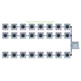 Alien Hydroponics AERO 24 Pot 3 Row Kit