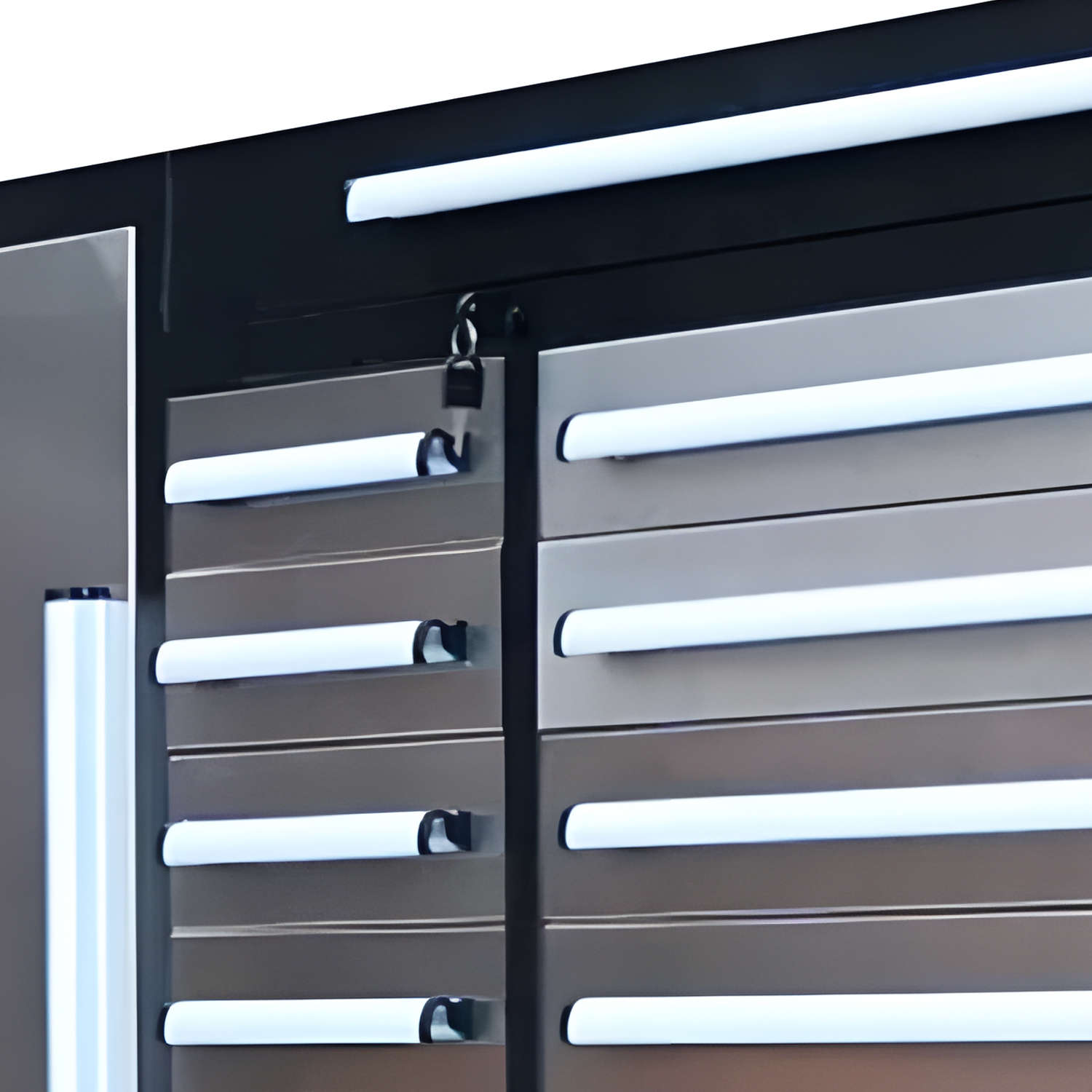 Chery Industrial 9 ft Garage Storage Cabinet with 34 Drawers & 2 Cabinets