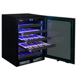 Allavino Reserva Series 50 Bottle Single Zone Built-in Luxury Wine Refrigerator with Black Stainless Steel Door - Right Hinge