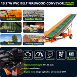 Chery Industrial 6.5HP Firewood Conveyor Max. 9.3ft Lift Height with B&S Engine and 19.7" PVC Belt