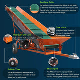 Chery Industrial 6.5HP Firewood Conveyor Max. 9.3ft Lift Height with B&S Engine and 19.7" PVC Belt