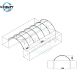 Chery Industrial Fortified Double Truss Container Shelter 20′ W × 40′ L × 6.6′ H