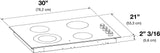 Fulgor Milano 30” Built-In Radiant Cooktop with Knobs Electric Cooktop