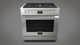 Fulgor Milano 36” Freestanding Gas Range Accento F4PGR366S2