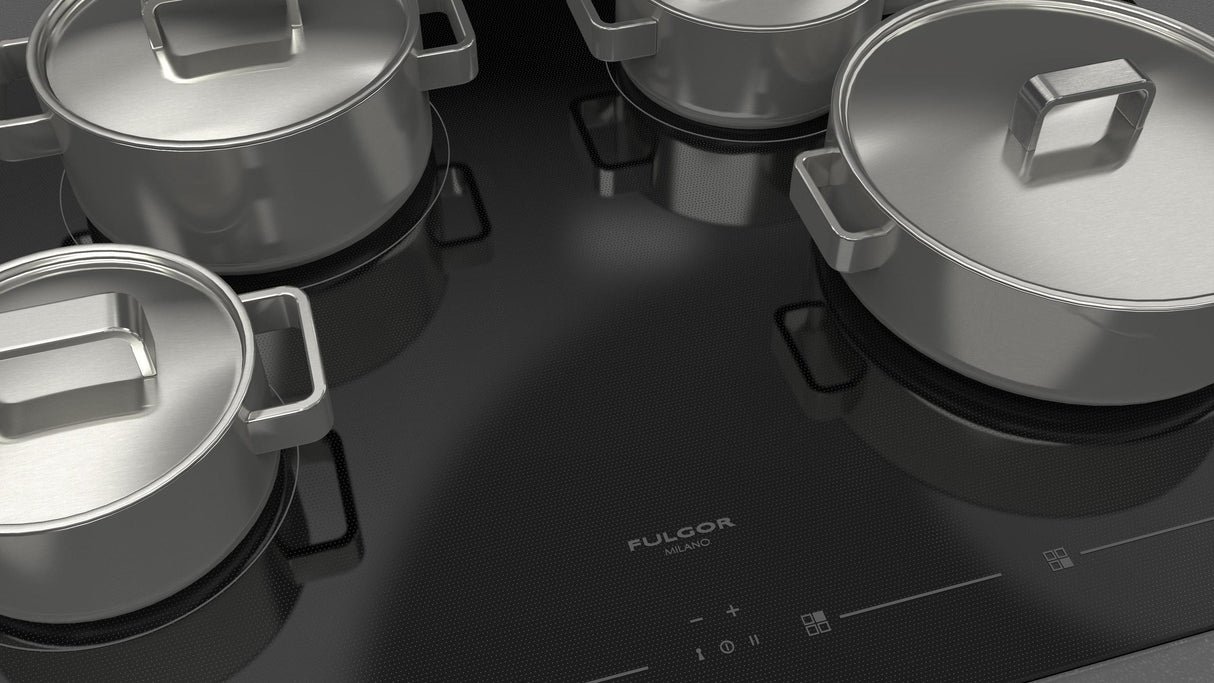 Fulgor Milano 30" Black Glass Induction Cooktop F4IT30B2