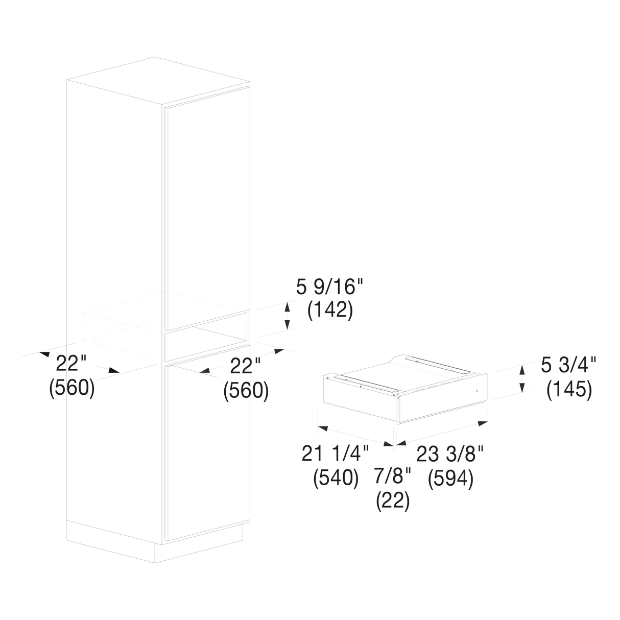 Fulgor Milano Matteo 400 Series 24" Fingerprint-Resistant Stainless Steel Warming Drawer F4MWD24S1