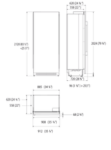 Fulgor Milano Sofia 700 Series 36" Stainless Steel Built-In Column Freezer F7SFC36S1R