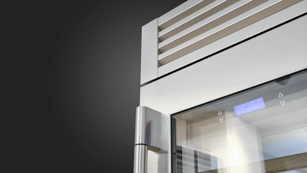 Fulgor Milano 24" Stainless Steel Tri-Zone Built-In Wine Cooler Right Hinge F7PBW24S2R