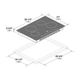 Fulgor Milano 30" Black Glass Induction Cooktop F4IT30B2