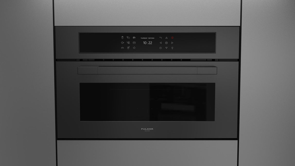 Fulgor Milano Matteo 700 Series 30" Matte Black Single Wall Electric Combi Speed Oven F7MSPD30MB1