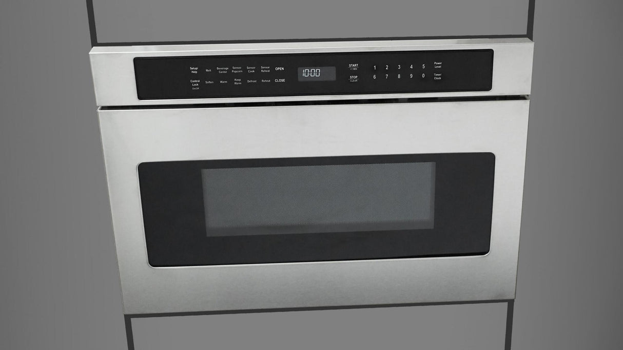Fulgor Milano 24" Built-In Drawer Microwave Stainless Steel Distinto Series F7DMW24S2