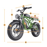Freego Shotgun Flash F3 Pro Max 1000W Electric Dual Motor Bike