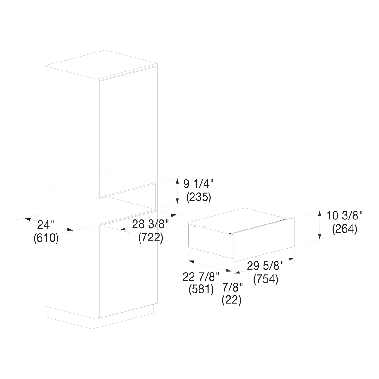 Fulgor Milano Matteo 700 Series 30" Matte Black Warming Drawer F7MWD30MB1
