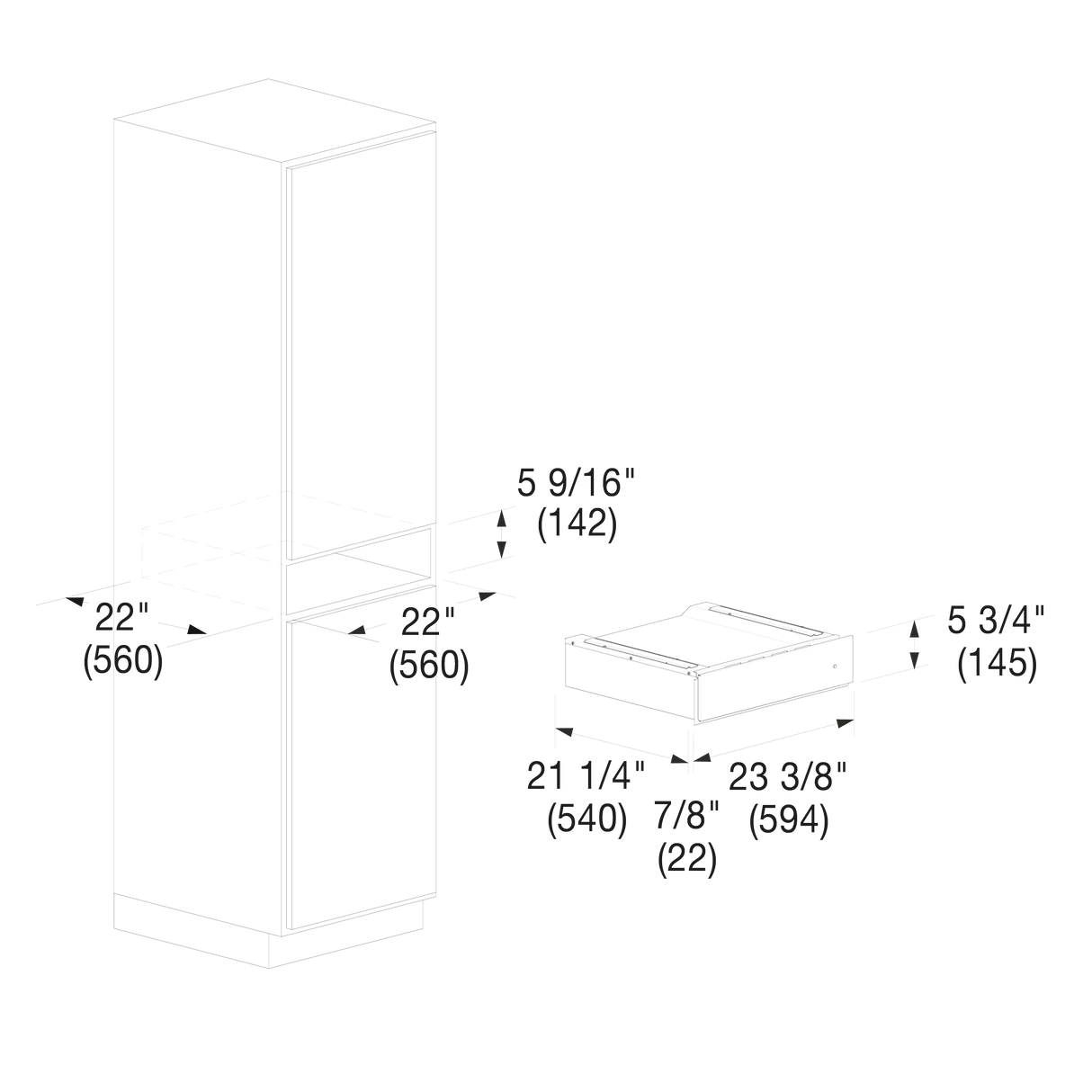 Fulgor Milano Matteo 400 Series 24" Matte Black Warming Drawer F4MWD24MB1