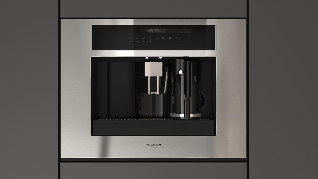 Fulgor Milano 24" Matte Stainless Built-In Coffee Machine F7MBC24S1