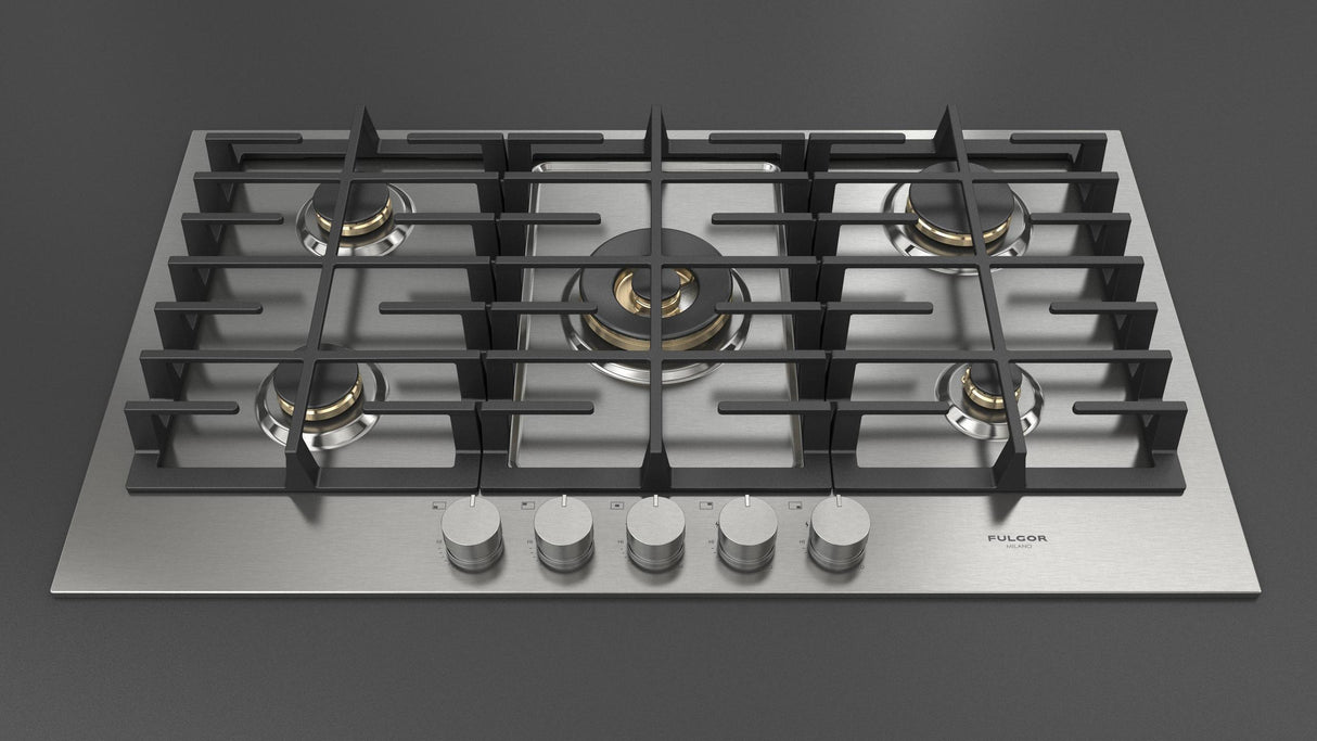 Fulgor Milano 36” Built-In Gas Cooktop Stainless Steel Gas Cooktop F4MTGK36S1