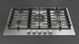 Fulgor Milano 36” Built-In Gas Cooktop Stainless Steel Gas Cooktop F4MTGK36S1