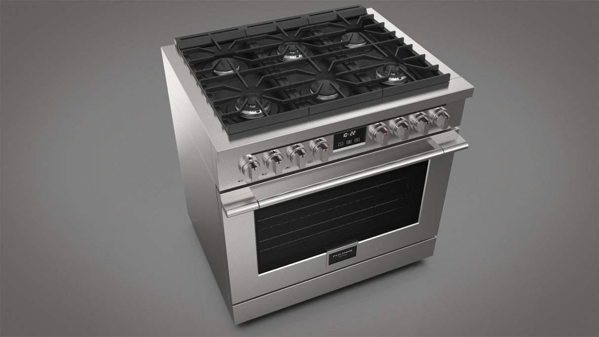Fulgor Milano 36” Freestanding Gas Range Accento F4PGR366S2