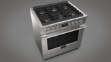 Fulgor Milano 36” Freestanding Gas Range Accento F4PGR366S2