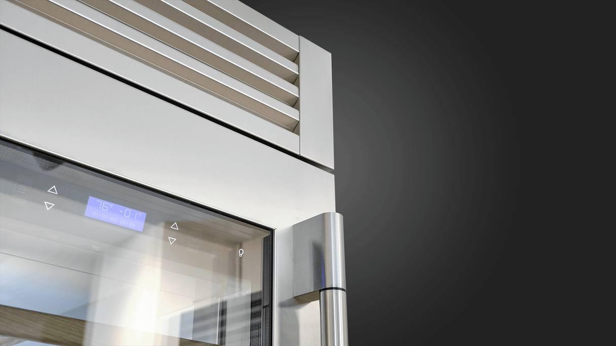 Fulgor Milano 24" Stainless Steel Tri-Zone Built-In Wine Cooler Left Hinge F7PBW24S2L
