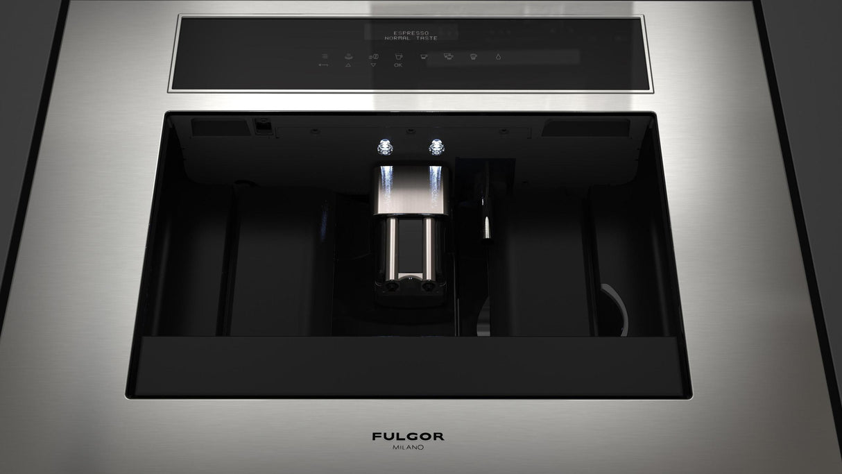 Fulgor Milano 24" Matte Stainless Built-In Coffee Machine F7MBC24S1
