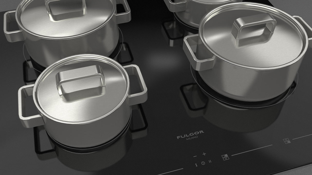 Fulgor Milano 24" Black Glass Induction Cooktop F4IT24B2