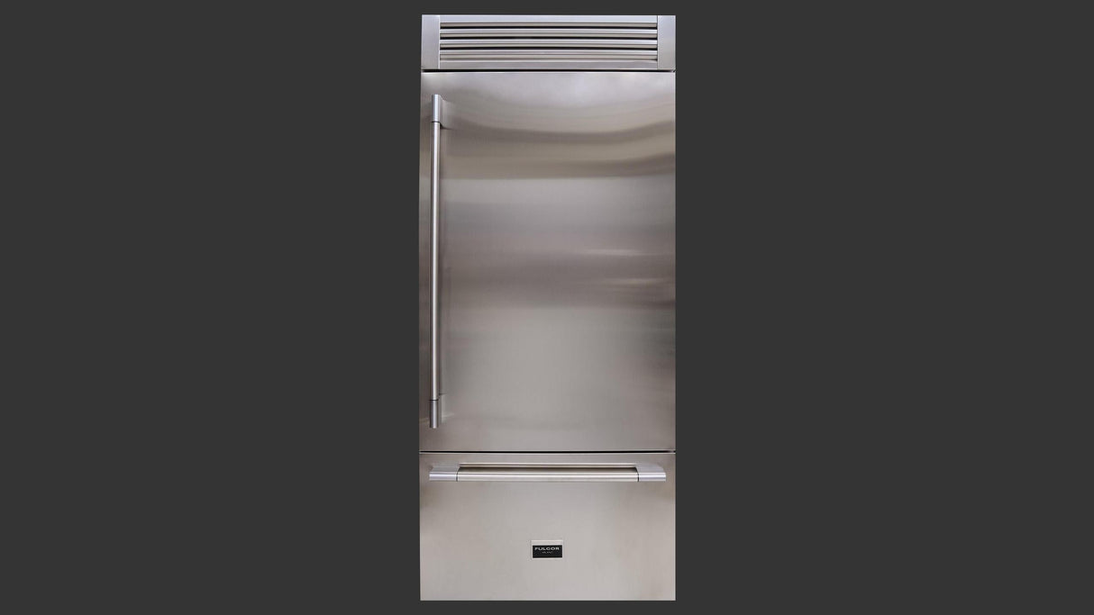 Fulgor Milano 36" Stainless Steel Bottom Freezer Built-In Refrigerator Right Hinge F7PBM36S2R