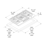 Fulgor Milano 36” Built-In Gas Cooktop Matte Black Gas Cooktop F4MTGK36MB1