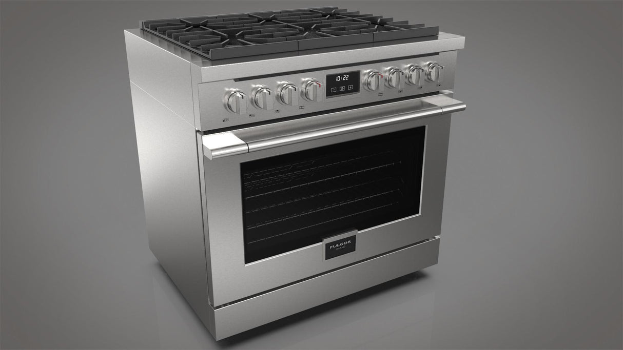 Fulgor Milano 36” Freestanding Gas Range Accento F4PGR366S2