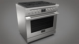 Fulgor Milano 36” Freestanding Gas Range Accento F4PGR366S2