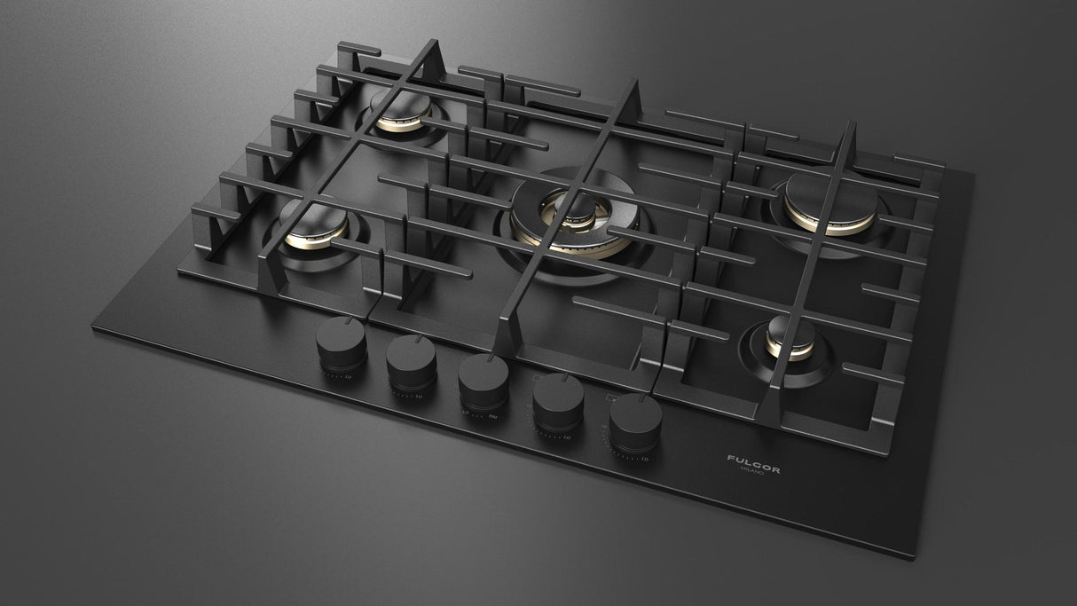 Fulgor Milano  30” Built-In Gas Cooktop Matte Black Gas Cooktop F4MGK30MB1