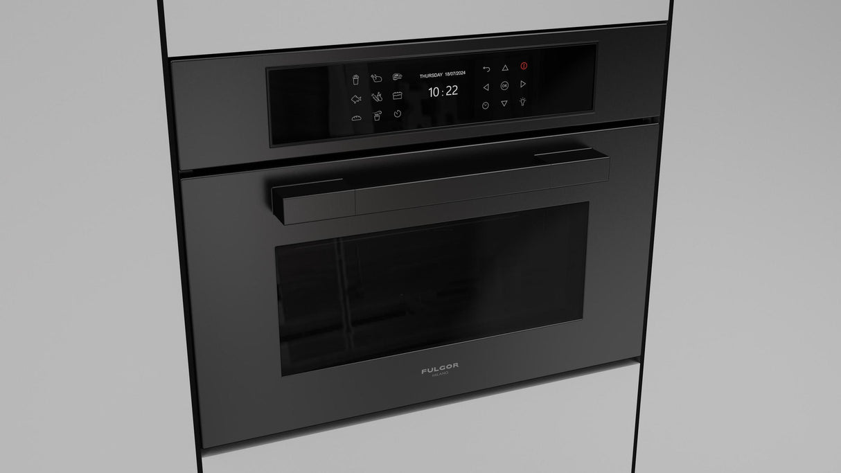 Fulgor Milano Matteo 700 Series 24" Matte Black Single Wall Electric Combi Speed Oven F7MSPD24MB1