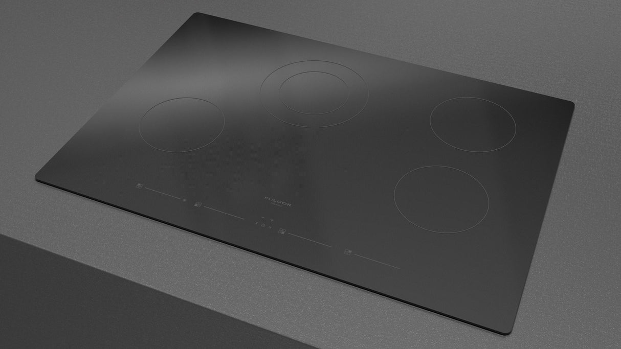 Fulgor Milano 30” Built-In Glass-Ceramic Electric Cooktop Glossy Black F7RT30B1