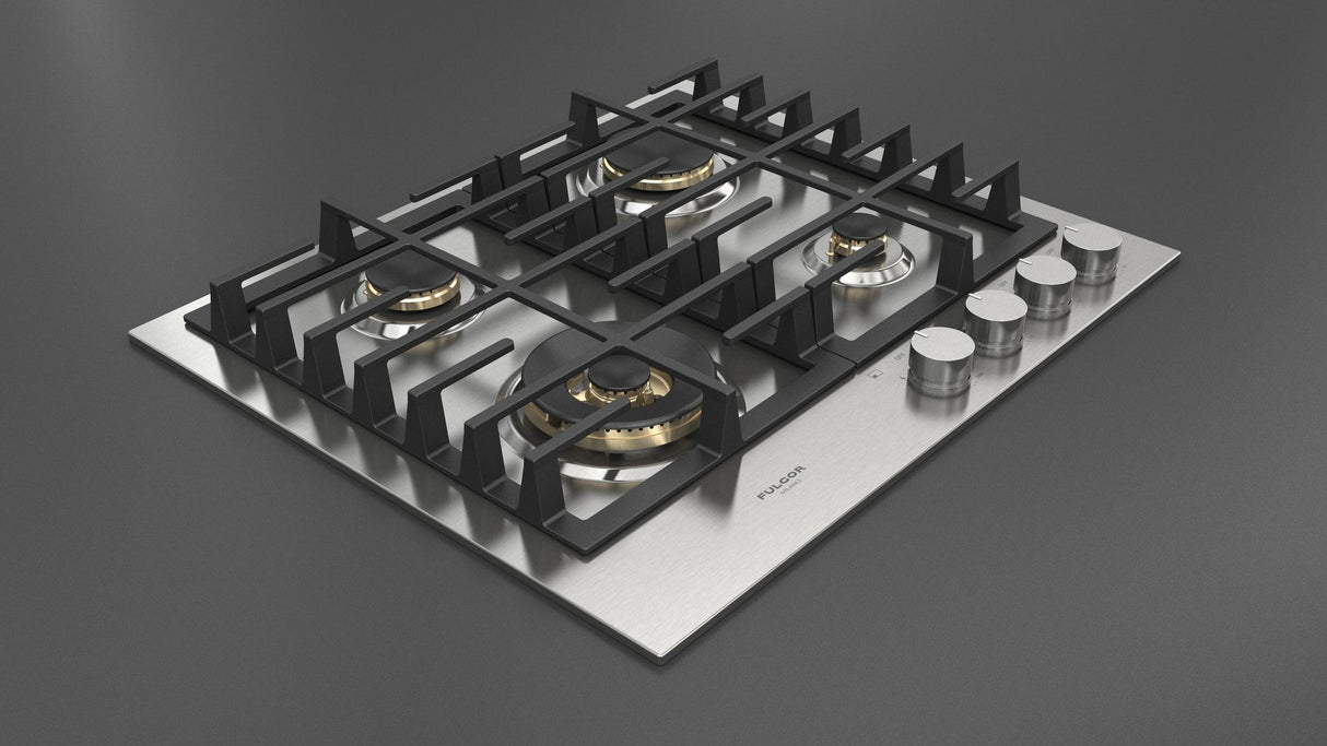 Fulgor Milano 24” Built-In Gas Cooktop Stainless Steel Gas Cooktop F4MGK24S1