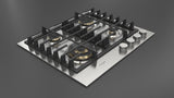 Fulgor Milano 24” Built-In Gas Cooktop Stainless Steel Gas Cooktop F4MGK24S1