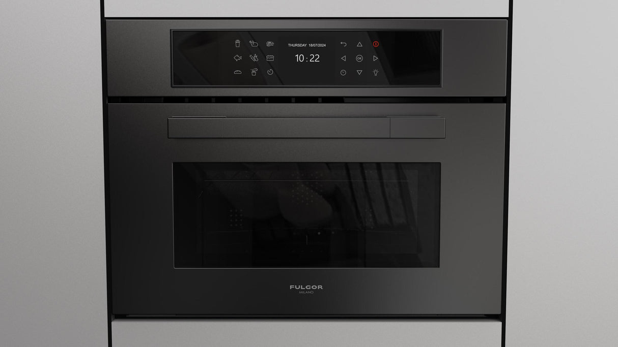 Fulgor Milano Matteo 700 Series 24" Matte Black Single Wall Electric Combi Speed Oven F7MSPD24MB1