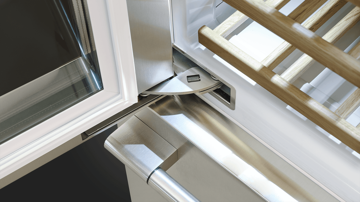 Fulgor Milano 24" Stainless Steel Tri-Zone Built-In Wine Cooler Left Hinge F7PBW24S2L