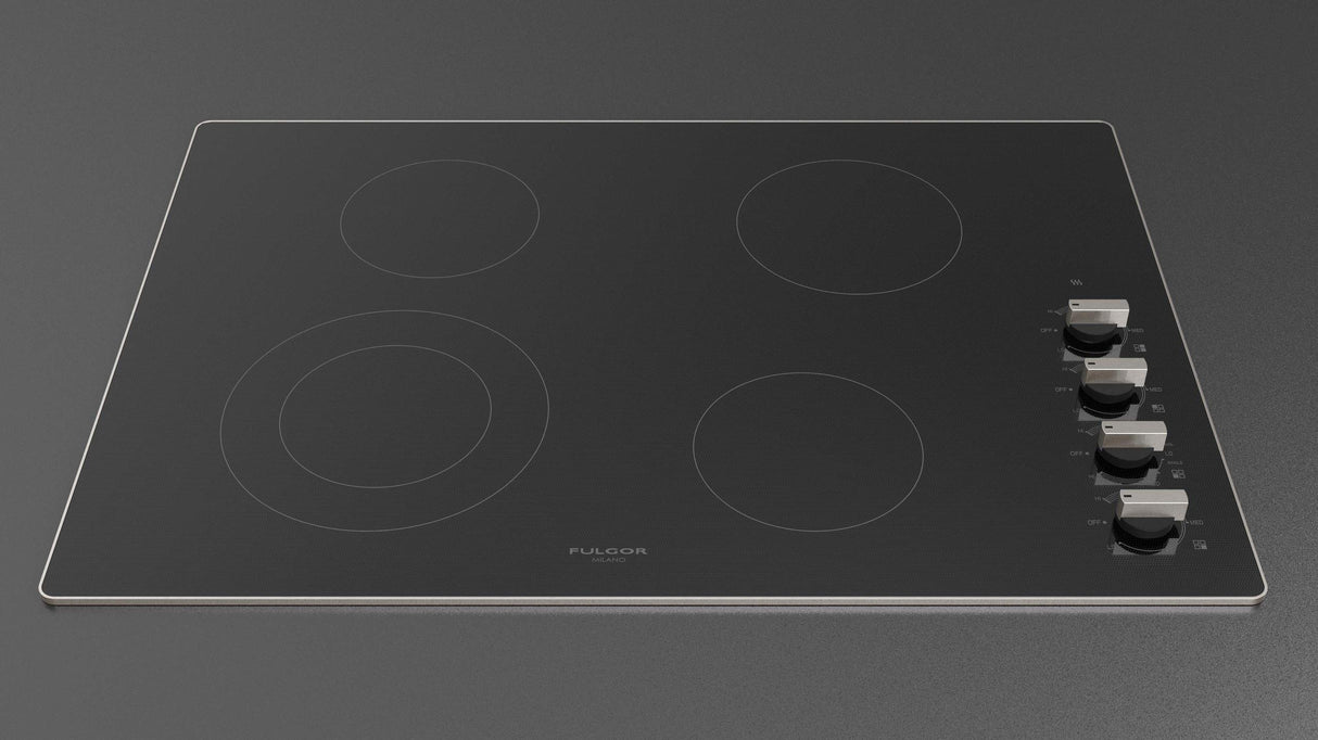 Fulgor Milano 30” Built-In Radiant Cooktop with Knobs Electric Cooktop